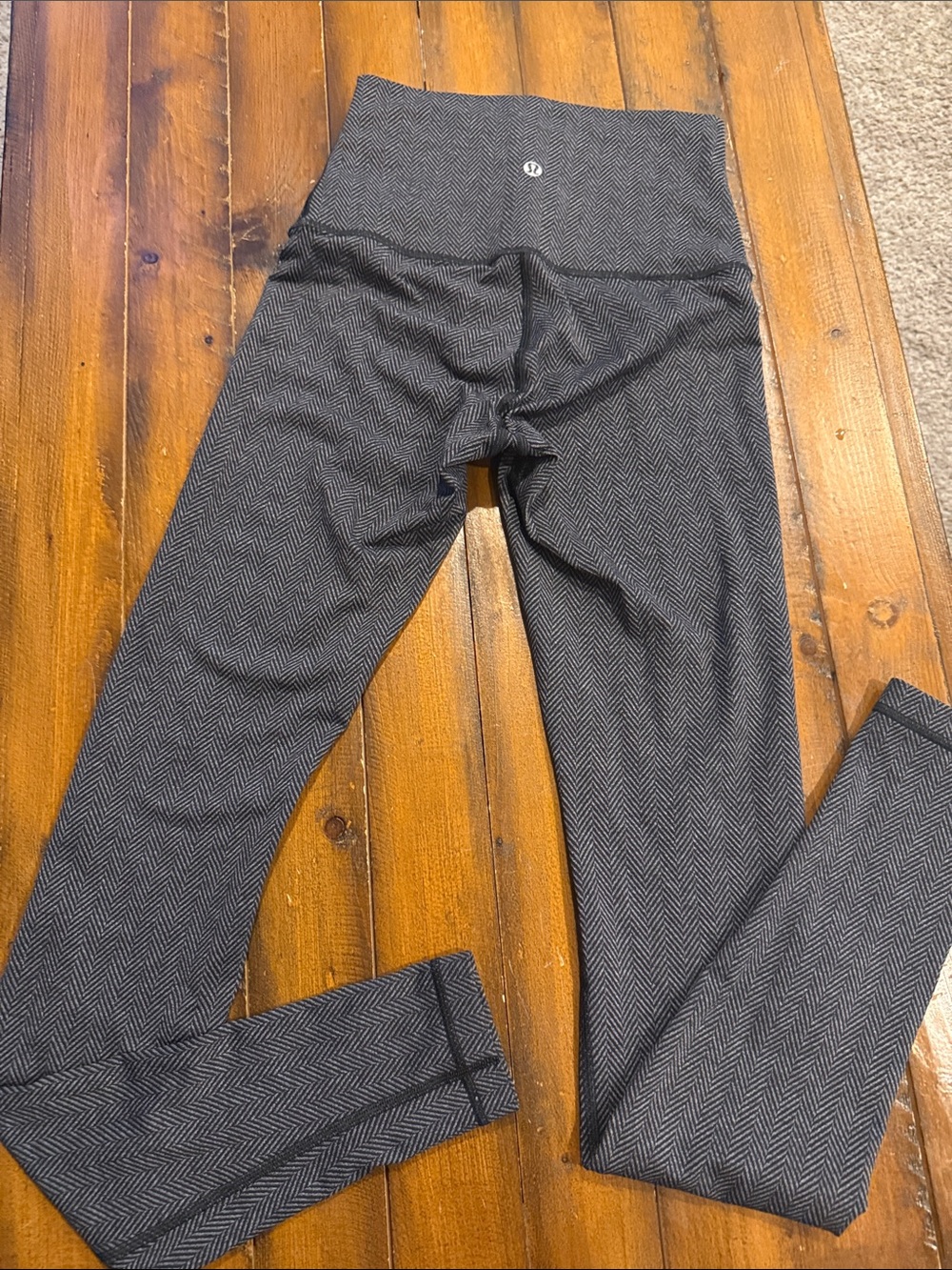 lululemon athletica Dark Gray Herringbone Leggings - Picture 2 of 3
